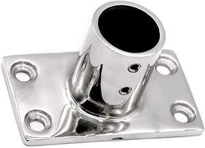 ISURE MARINE 316 acciaio inossidabile 90 gradi raccordo per corrimano per barche <span class=keywords><strong>Base</strong></span> rettangolare per tubo 1 "25mm di diametro - Product Image 6