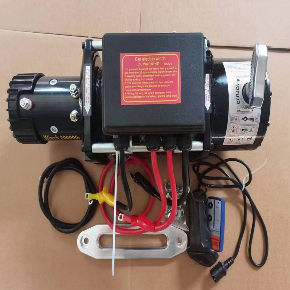 Waterproof Electric Winches 13500lb Steel Wire Rope Remote Control ...