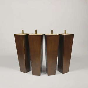 Pieds de meubles en bois modernes, design rectangulaire conique, robustes, pour table, usage domestique ou de bureau - Product Image 3