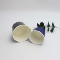 Vente en gros de bols à salade en papier à double paroi de qualité alimentaire et de gobelets jetables de 8 oz avec couvercle en papier et cuillère en plastique