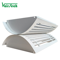 Barre linéaire incurvée, en aluminium, pour climatiseur électrique, avec diffuseur de conduit en spirale