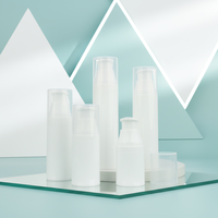 Vente flash - Échantillon gratuit - Flacon de lotion sans air blanc mat givré pour cosmétiques