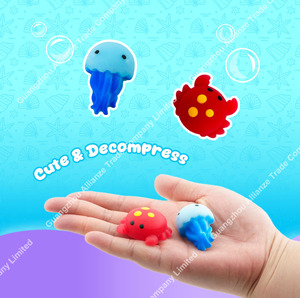 24 Styles Stress Relief Stretch Toy Sea World Study Shark Octopus Starfish Seashell Soft Cute <b>Mini</b> Marine Animal Squeeze Toy - Product Image 3