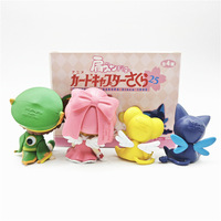 4 unids/set venta al por mayor Blindbox 4-5CM Card Captor Sakura Figura de plástico Anime Mystery Bag caja ciega figuras conjunto figura de Anime
