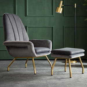 Canapé en tissu nordique personne seule vert foncé Cyber célébrité chaise de loisirs distinctive salon lumière post-moderne luxe Ameri - Product Image 3