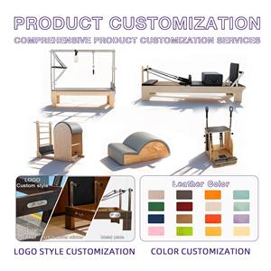 Ensemble d'équipements d'exercice cinq pièces en bois d'érable pour <span class=keywords><strong>studio</strong></span> de Pilates, réglable, durable, commercial, écologique, pour salle de sport et usage domestique - Product Image 3