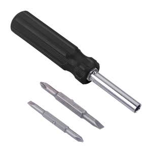 Tournevis multi-embouts à changement rapide 6-en-1, embouts à douilles plates et Phillips, outil multifonction réversible, poignée ergonomique - Product Image 4