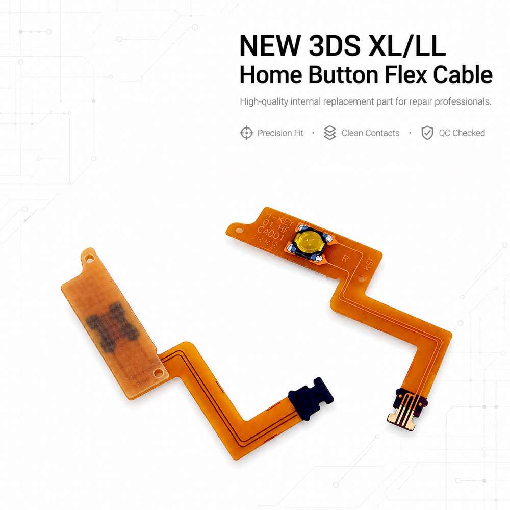 <strong>Replacement</strong> Parts Home <strong>Button</strong> <strong>Flex</strong> <strong>Cable</strong> for New 3DS XL/LL Console <strong>Flex</strong> <strong>Cable</strong> <strong>Repair</strong> Part <strong>Power</strong> <strong>Button</strong> for NEW 3DS XL LL