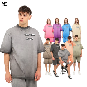 T-shirt <span class=keywords><strong>Homme</strong></span> Oversize en Coton 100% à Manches Courtes Raglan, Style Rétro Délavé à l'Acide, Vente en Gros - Product Image 1