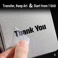 Autocollant de transfert UV en cristal, étiquette métallique de marque, autocollant imperméable pour emballage cadeau