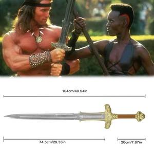 MS 41in ECO-Friendly Conan Barbarian Cosplay Prop Atlanean Sword Toy Fiber-Reinforced Core Lightweight Safe for Ages 8-13 14+ - Product Image 2