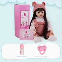 Poupée Bébé Reborn Réaliste de 22 Pouces, Corps Entièrement en Vinyle Souple et Lesté, Chaussures Plates Blanches, Vente Directe Usine pour Enfants Filles