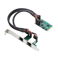 Kartu Jaringan Server OEM Keandalan Tinggi, Antarmuka Gigabit Ethernet Nic Minipcie ke RJ45 Dual Port untuk Server