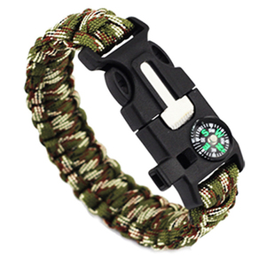 Outdoor 5 in 1 Gear <b>Kits</b> Escape Tactical Bracelets Flint Whistle Compass Scraper for Hiking Camping <b>Survival</b> Bracelet - Product Image 5