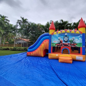 THL cour extérieure divertissement pour enfants castillos hinchables pull rebondissant château <span class=keywords><strong>gonflable</strong></span> maison de rebond tropicale combo <span class=keywords><strong>gonflable</strong></span> - Product Image 2