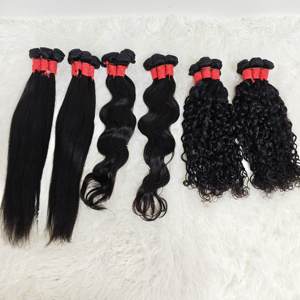 Promoción: Paquetes de Cabello Humano Brasileño Virgen Liso de 18 Pulgadas y Ondulado, 100% Cabello Humano en Trama, Venta al por Mayor Directa de Fábrica - Product Image 1