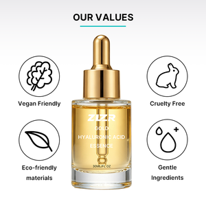 Suero Facial Antiarrugas con Colágeno y Ácido Hialurónico Orgánico de Marca Privada OEM, 24k Gold, 100 ml, para un Lifting Facial Instantáneo - Product Image 3