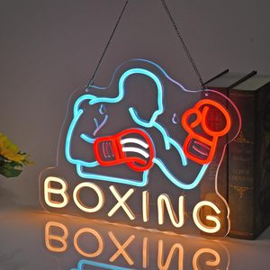Boxing Letreros Neon LED indoor hanging ambient light shop <b>sign</b> wall decoration light entrance indicator light luminous <b>sign</b> - Product Image 4