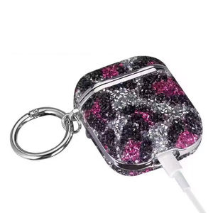 Adecuado para <span class=keywords><strong>AirpodsPro</strong></span> Funda protectora Galvanizado Diamante Estampado de leopardo Funda para auriculares Airpods3 Funda protectora - Product Image 5