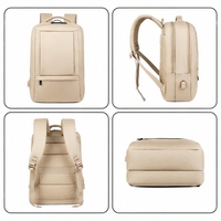 Sac à dos professionnel en nylon imperméable moderne avec logo personnalisé 2026, fermeture éclair et port de chargement USB pour les voyages d'affaires et le quotidien
