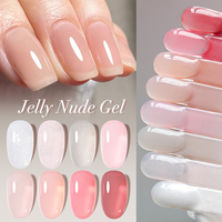 BORN PRETTY 250g Gel Polish Translucide Rose Blanc Lacté Nude Rechargeable Semi-Permanent Soak Off UV Vernis à Ongles