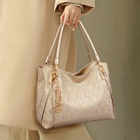 Sac fourre-tout décontracté de luxe en cuir véritable de haute qualité pour femme, avec fermeture éclair et motif imprimé, imperméable, vente en gros