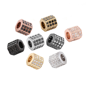 Manik-Manik Spacer CZ 8mm untuk Pembuatan Perhiasan, Grosir, Liontin Anting, Kalung, Micro Pave DIY, Manik-Manik Bulat, Konektor, Amethyst - Product Image 2