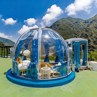 Dôme à bulles moderne en polycarbonate PVC pour l'extérieur, tente igloo quatre saisons, double couche, ignifuge, résistant au vent, plaque solide