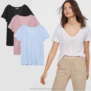 Tissu <span class=keywords><strong>jersey</strong></span> simple respirant en mélange <span class=keywords><strong>de</strong></span> <span class=keywords><strong>lin</strong></span>, coton et viscose <span class=keywords><strong>de</strong></span> Chengbang Knitting Manufacture, vendu <span class=keywords><strong>au</strong></span> <span class=keywords><strong>mètre</strong></span> - Product Image 6