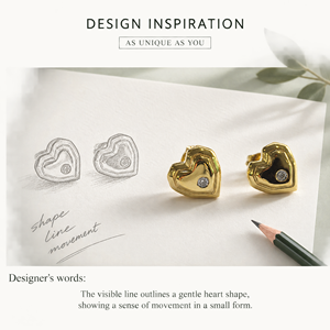 Pendientes de Corazón en Oro de 14K, Chapados al Vacío en Acero Inoxidable - Product Image 2