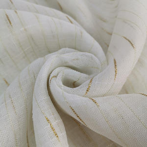 <span class=keywords><strong>Tende</strong></span> solide moderne in lino di poliestere bianco con accenti <span class=keywords><strong>oro</strong></span> argento, <span class=keywords><strong>tende</strong></span> per soggiorno camera da letto Design - Product Image 1