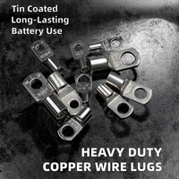 Connecteurs de bornes annulaires robustes 16MM2-M6 en aluminium traité anti-oxydation pour fils électriques et câbles de batterie à sertir