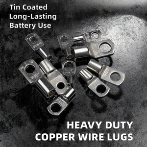 Terminales de Anillo de Alta Resistencia 16MM2-M6, Conectores de Cobre Estañado, Terminales Eléctricos para Cables, Terminales de Batería, Extremos de Cable de Batería de Aluminio para Crimpar - Product Image 3