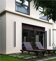 Lámparas de Pared LED RGB de Aluminio Lineales Modernas para Exteriores, IP65 Impermeables, con Interruptor de Control, Iluminación Exterior para Interiores/Exteriores, Villas y Garajes