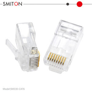 Conector Ethernet RJ45 CAT6 8P8C Utp <span class=keywords><strong>de</strong></span> Orificio Pasante, Chapado <span class=keywords><strong>en</strong></span> Oro y Cobre para Conexiones <span class=keywords><strong>de</strong></span> Cables - Product Image 4