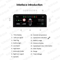 Layar Instrumen Kecil HUD LCD Monitor Kecepatan Restorasi 3/Y Speedometer Baru Buatan Khusus