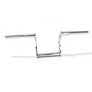 AOCHUANG Guidon de moto rétro chromé 22 mm, guidon Drag Z noir/chrome pour moto - Product Image 1