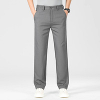 Pantalon de Costume Homme Moderne Extensible Respirant en Polyester et Lin, Léger, Coupe Classique, Idéal pour le Golf et le Travail – Grande Vente