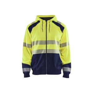 BLAKLADER - 354625283389M Sweat à capuche haute visibilité Jaune/Bleu marine-EAN 7330509609934 HI-VIS WORKWEAR - Product Image 1