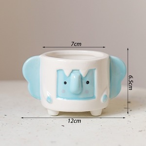 MSH Karikatür Mavi Fil Saksı Seramik Sukulent Saksısı Yatak Odası Dekoru İçin - Product Image 2