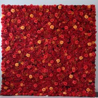 Mur de fleurs artificielles en soie enroulable pour Noël et Halloween - Décoration murale intérieure la plus vendue