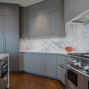 Nhà Bếp Hiện Đại Đảo Thiết Kế Thác Nước Kết Cấu Đá Cẩm Thạch - Product Image 3