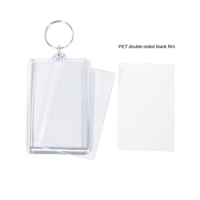 Porte-clés rectangulaire transparent en acrylique personnalisable pour sublimation, idéal pour la décoration de cadre photo moderne, mariages et baptêmes