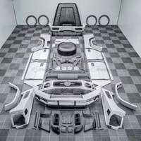 Pour Mercedes-Benz W464 G500 G63 Kits de carrosserie en fibre de carbone sèche G500 G63 MSY P920 Pare-chocs Capot Passage de roue Style MSY Pare-chocs