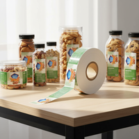 Autocollants adhésifs en vinyle écologiques imprimés en couleur, résistants à l'huile, formes et tailles personnalisées pour étiquettes alimentaires (OEM disponible)