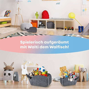 New Design Low Price Eco-Friendly Recyclable Foldable Rectangle Polyester Felt Storage Boxes for Home & Office Use - Product Image 6