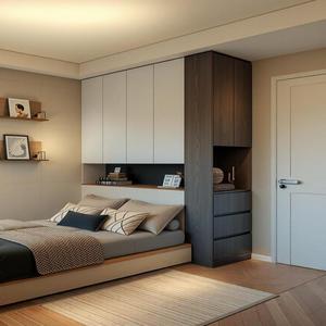 Tatami moderne <span class=keywords><strong>de</strong></span> luxe léger multifonctionnel, <span class=keywords><strong>lit</strong></span> avec rangement intégré, armoire et bureau pour chambre à coucher - Product Image 1
