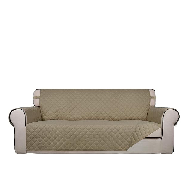 Reversible Quilted Beige Sofa Cover Water