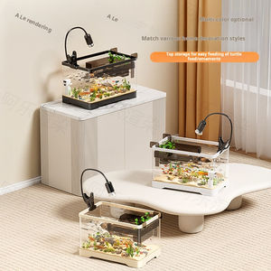 Petit réservoir <span class=keywords><strong>d</strong></span>'aquarium de bureau carré de style moderne <span class=keywords><strong>espace</strong></span> pour animaux de compagnie en plastique écologique pour les espèces de poissons - Product Image 5