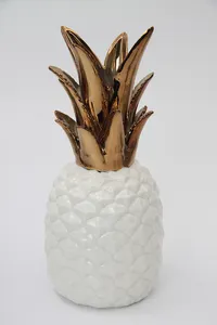 Florero decorativo de cristal con forma de piña, accesorios creativos para el hogar